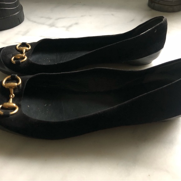 Gucci horsebit Carlie black suede flats, size 7 - Picture 3 of 4